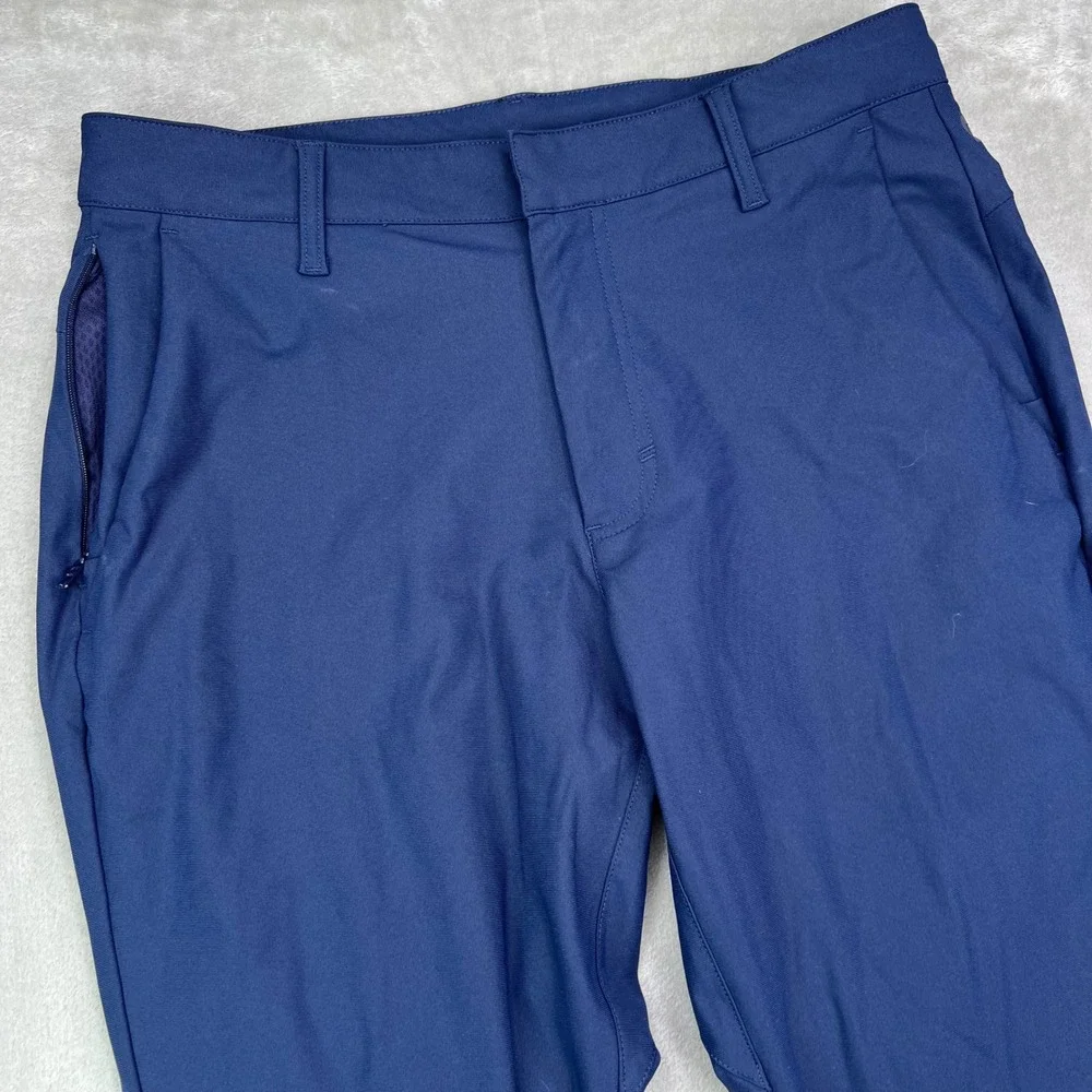 Fabletics Only-Go Pants Mens 30x28 Navy Blue Solid Performance Chino Trousers